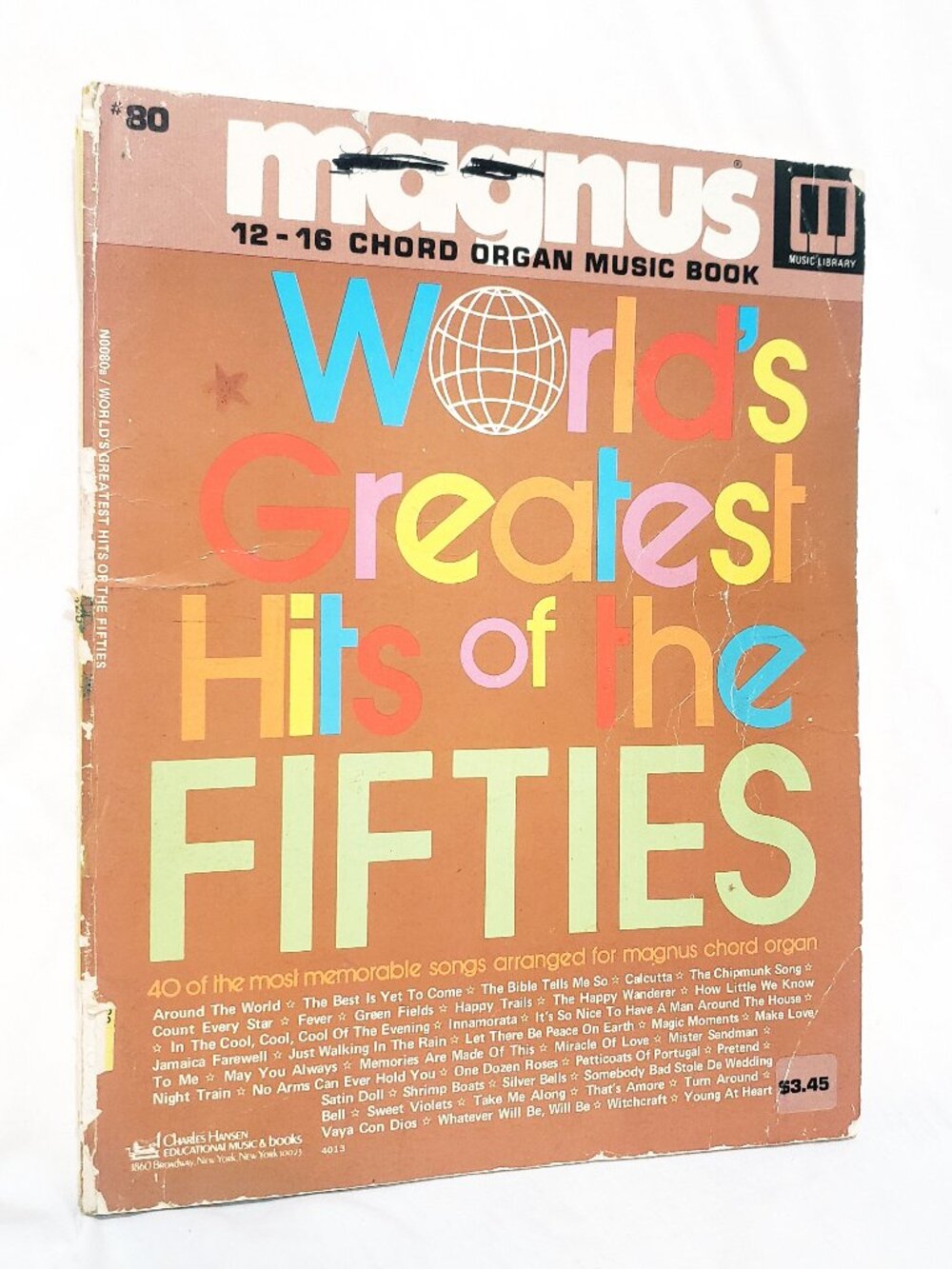 Magnus World Greatest Hits of the Fifties 12 - 16 Chord Organ Sheet Music Book